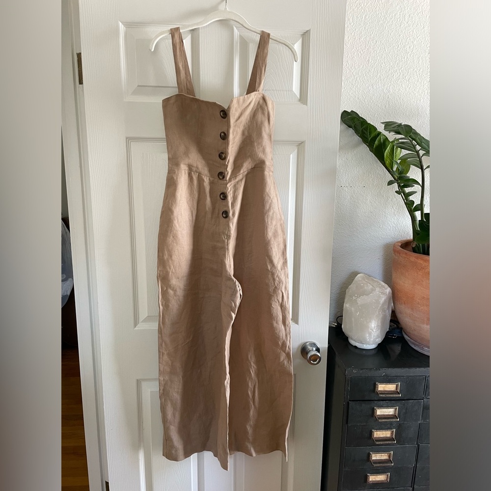 Reformation linen jumpsuit sz 2